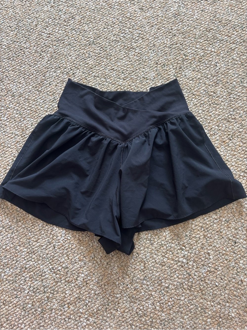 aerie Black Athletic Flowy Shorts